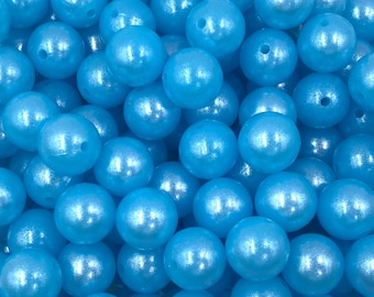 15mm Neon Blue OPAL Silicone Beads,  Opal Silicone Beads,  Iridescent Silicone Beads,  Glitter Silicone Beads, Silicone Beads