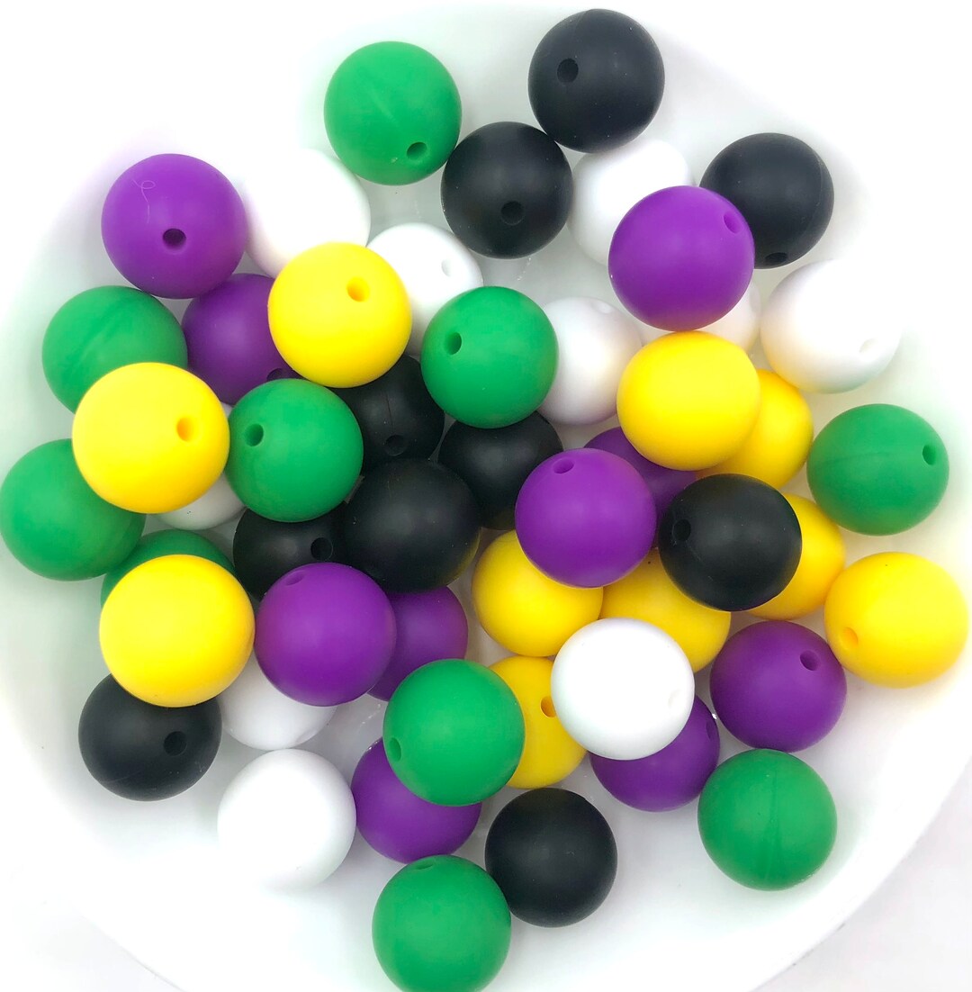 Silicone Bead Mix 50 or 100 BULK Round Silicone Beads Bulk Etsy