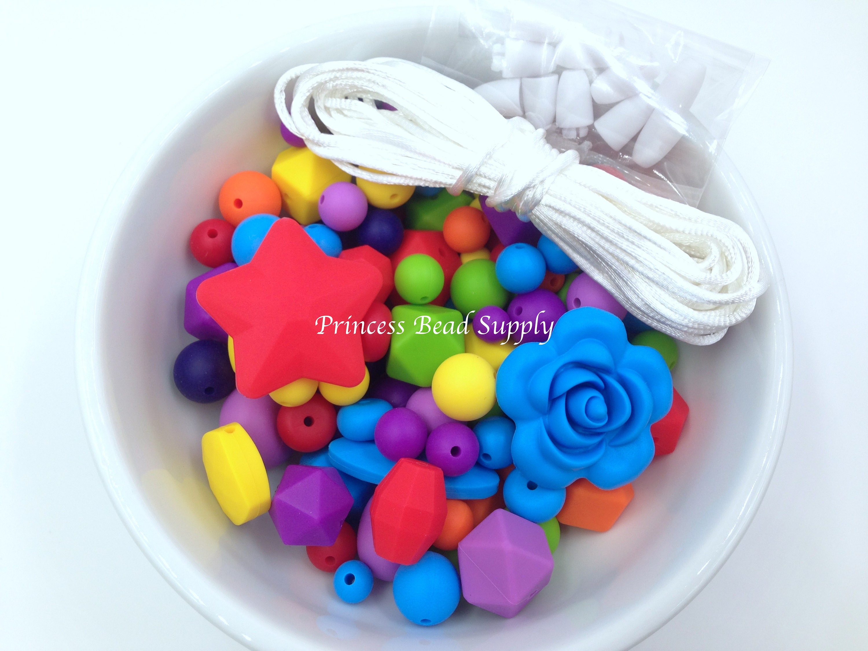 100 BULK Silicone Beads Rainbow Silicone Beads 100 Silicone Etsy
