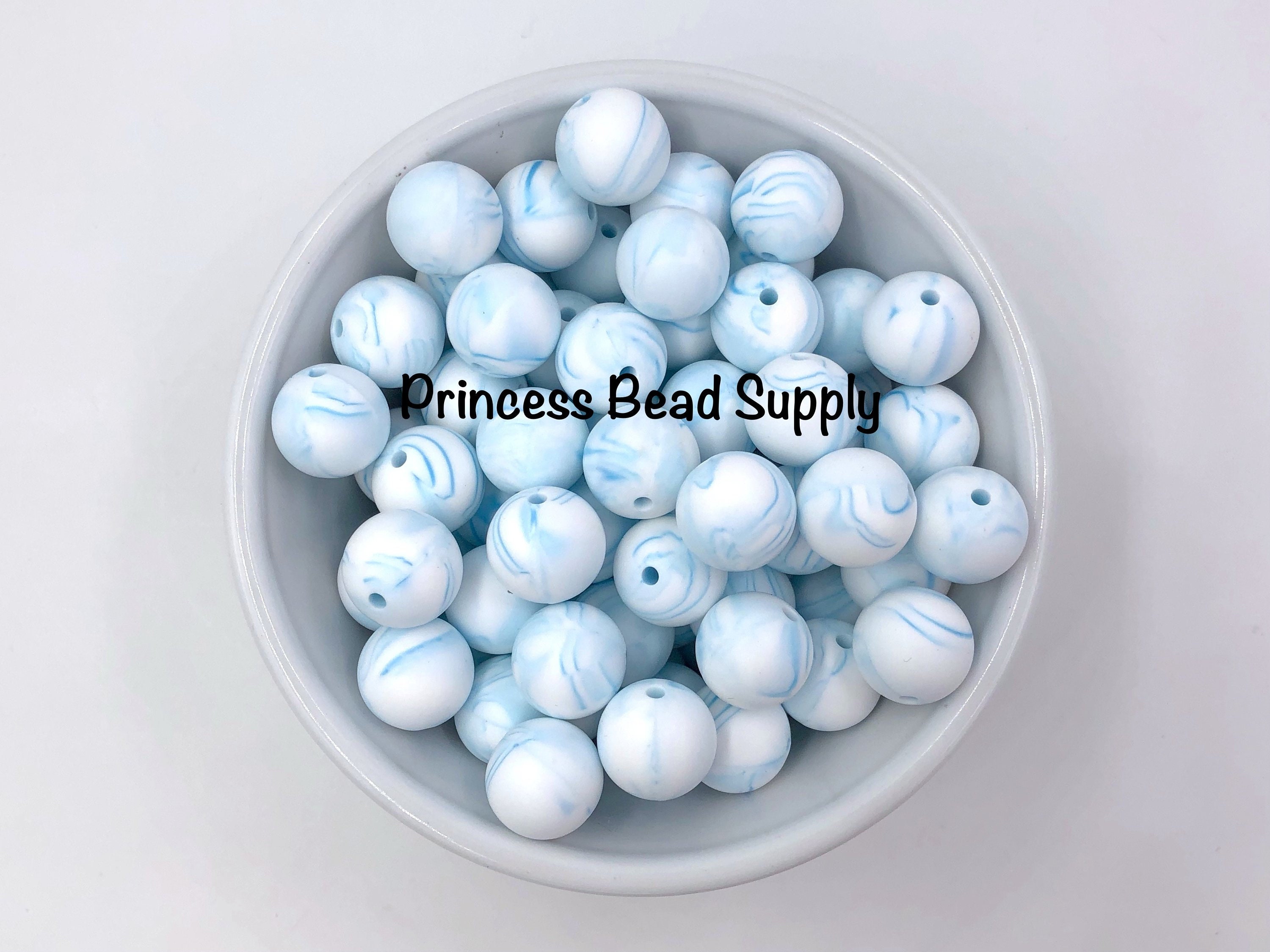 15mm Blue Marble Silicone Beads, Silicone Beads, Silicone Beads