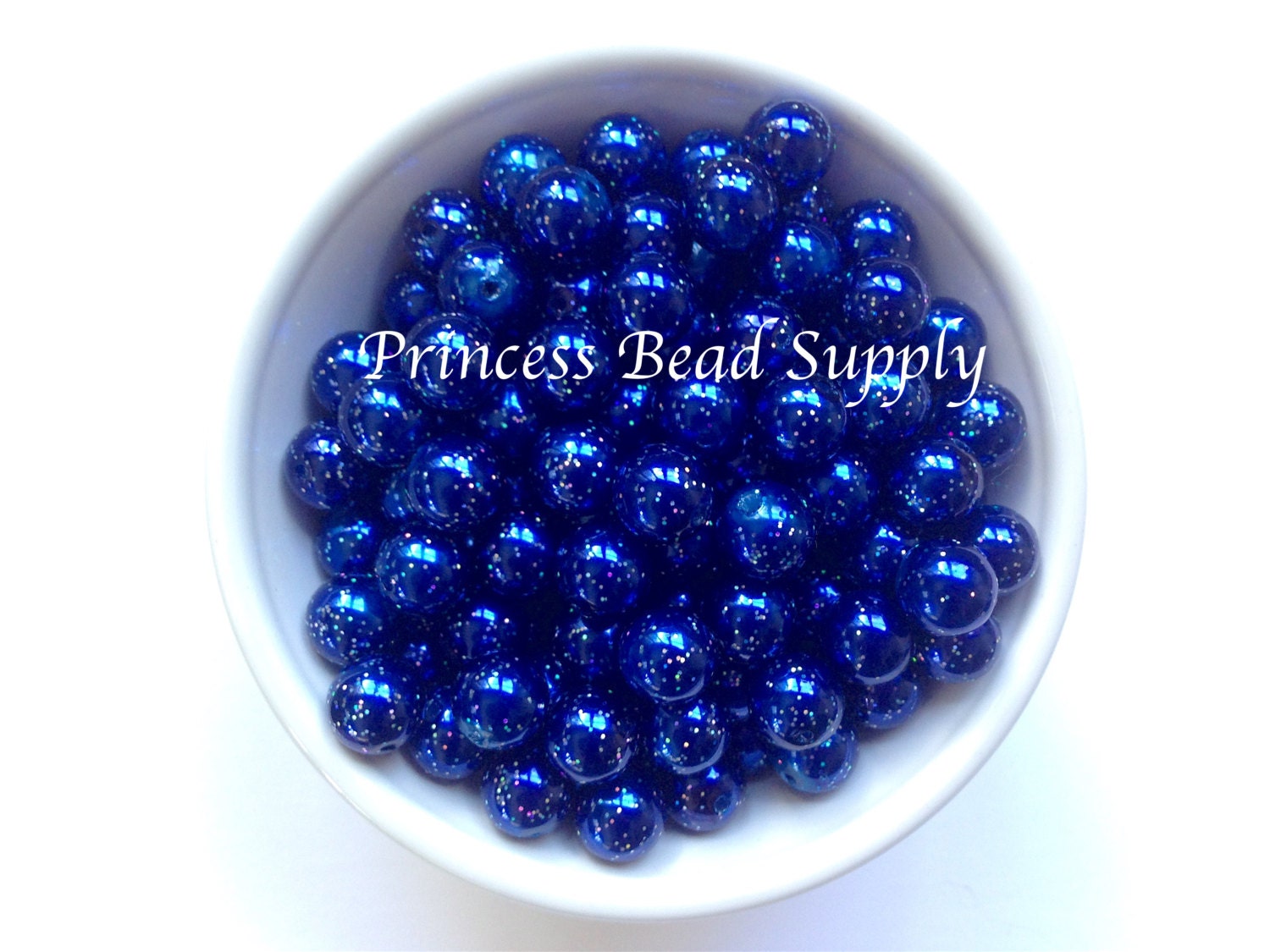 12mm Royal Blue Glitter Pearl Beads Set of 20 or 50 Royal Etsy