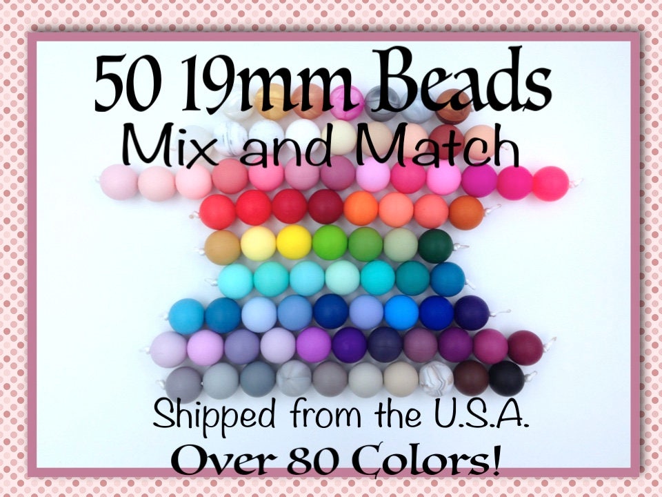 Silicone Beads Bulk, 12/15mm Round Silicone Beads, Soft Silicone Beads,  20-100pcs Mixed Loose Beads, Silicone Focal Beads 
