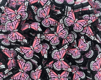 Purple Butterfly Silicone Focal Beads