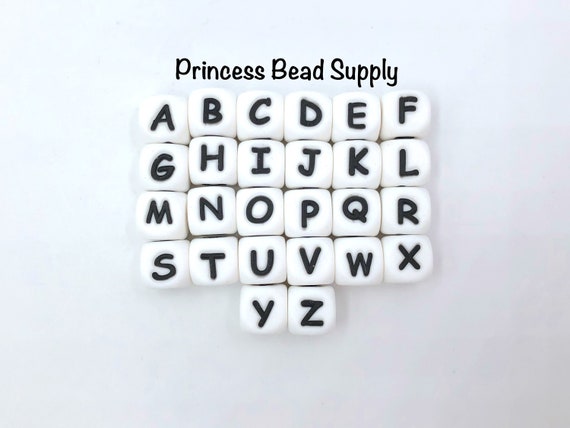 Silicone letter shop beads