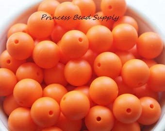 15mm Orange Silicone Beads, Silicone  Beads,  Silicone Beads Wholesale,