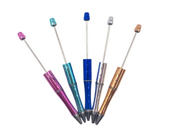 DIY Beadable Pens, Metal Pens, for Chunky Bubblegum Beads, Pen Blank,  Roundtop Pens, Bulk Pens, Custom Gifts, Crafty Party 