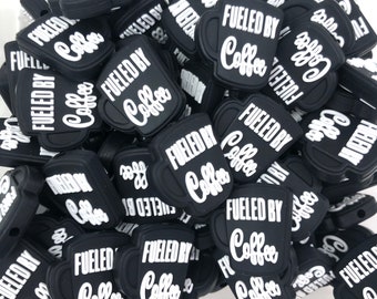 Coffee Silicone Focal Beads--BLACK