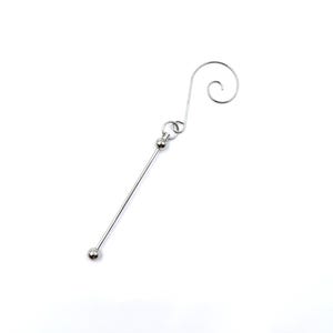 Silver Beadable Christmas Ornaments,  Christmas Tree Ornament Hooks for Beads