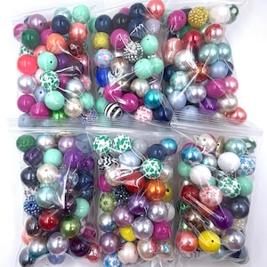 50 20mm Assorted Chunky Acrylic Beads