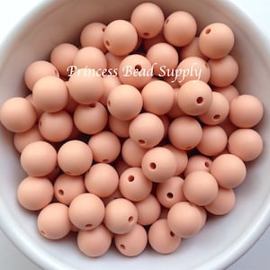 12mm Peach Sorbet Silicone Beads