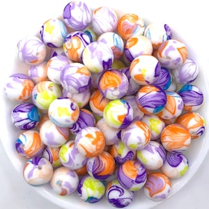 15mm Colorful Butterfly Print Silicone Beads, Butterfly Printed Silicone Beads, Print Silicone Beads, Silicone Beads