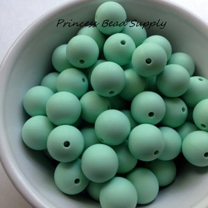 15mm Mint Silicone Beads, Silicone Beads,  Silicone Beads Wholesale