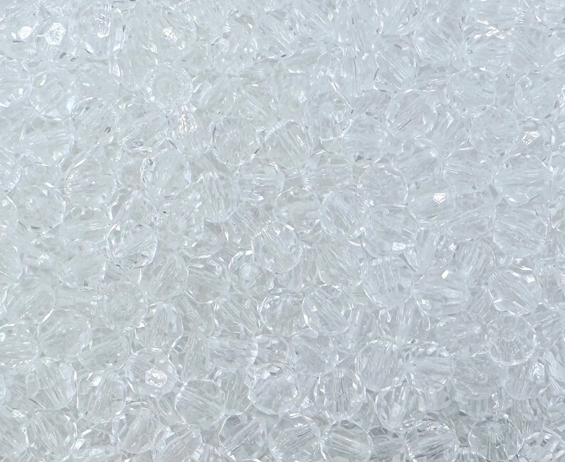 10mm Clear Faceted Acrylic Beads - Etsy