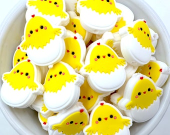 Easter Chick Silicone Focal Beads