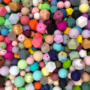 SALE Assorted Silicone Beads, Silicone Bead Grab Bag