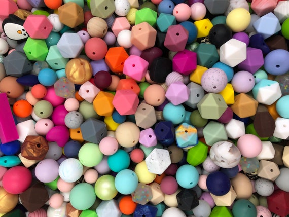 Silicone Focal Bead Grab Bag BULK Focal Silicone Beads, Assorted Silicone Focal  Beads, Silicone Bead Grab Bag 