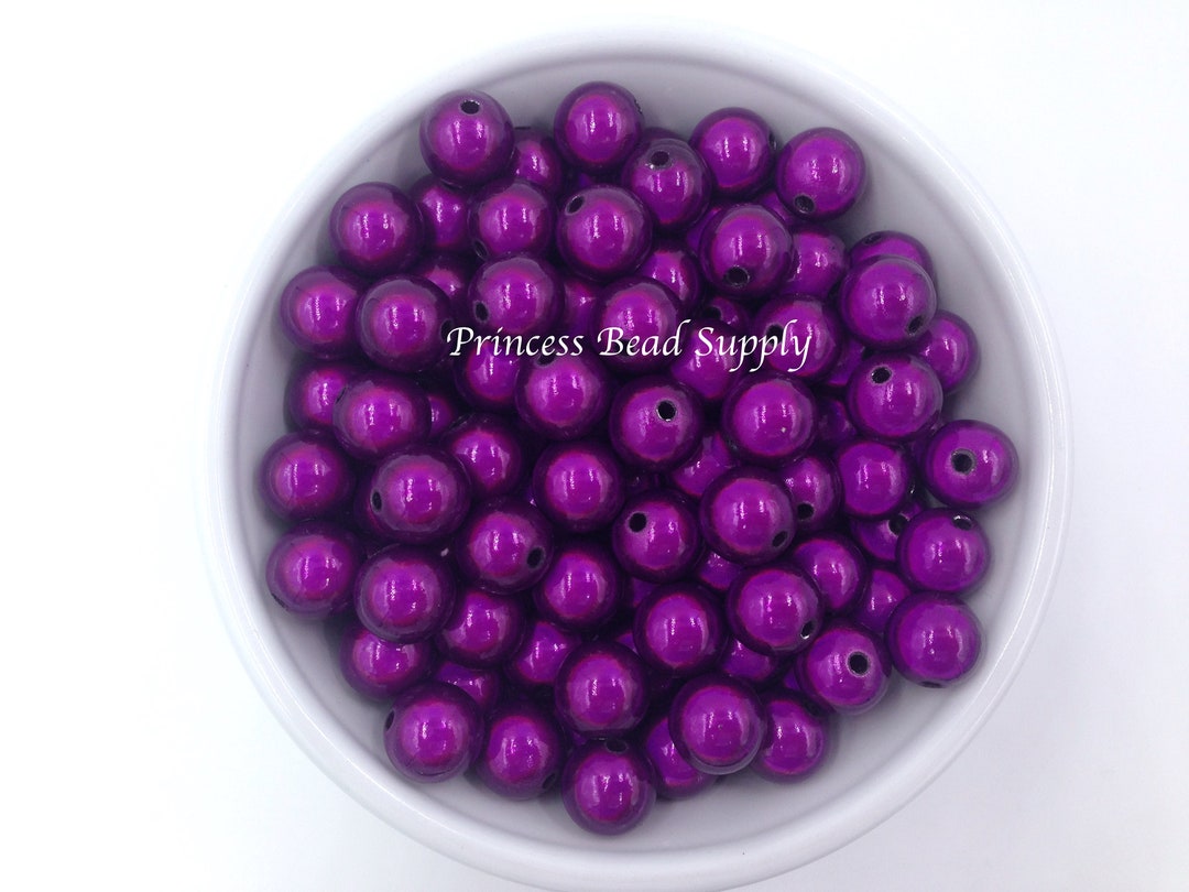12mm Dark Purple Miracle Beads Magic Beads 12mm Miracle Etsy