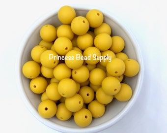 15mm Sunflower Yellow Silicone Beads, Silicone Beads,  Silicone Beads Wholesale,