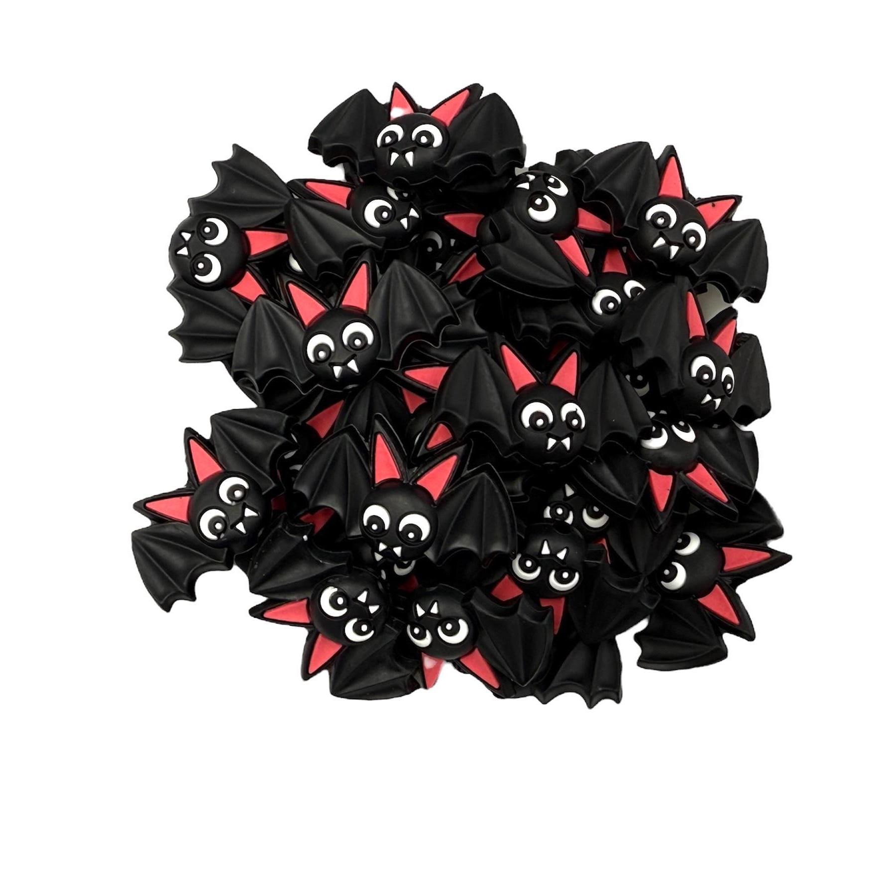 Black Bat Silicone Focal Beads,  Bat Shaped Silicone Beads Beads,  Halloween Beads,  Silicone Beads