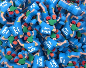 Best Dad Father's Day Silicone Beads