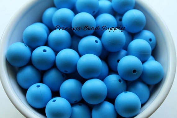 15mm Sky Blue Silicone Beads, Silicone Beads, Silicone Beads Wholesale 