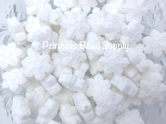 SNOWFLAKE FOCAL Bead, Focal Beads, Snowflake Tree Silicone Beads, Silicone  Beads, Pen Beads, Scribe Bead 