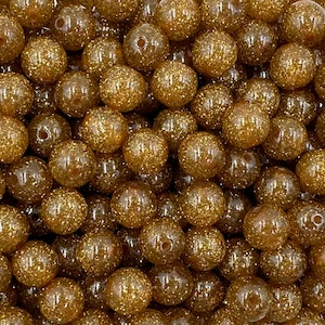 NEW Style!   12mm Gold Glitter Beads,  Gold Glitter Beads, 12mm Beads,  Acrylic Beads, 12mm Glitter Beads