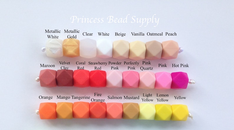 500 14mm Mini Hexagon Silicone Beads Wholesale Silicone Beads Loose Beads Sensory Beads 500 Bulk MINI HEXAGON Silicone Teething Beads