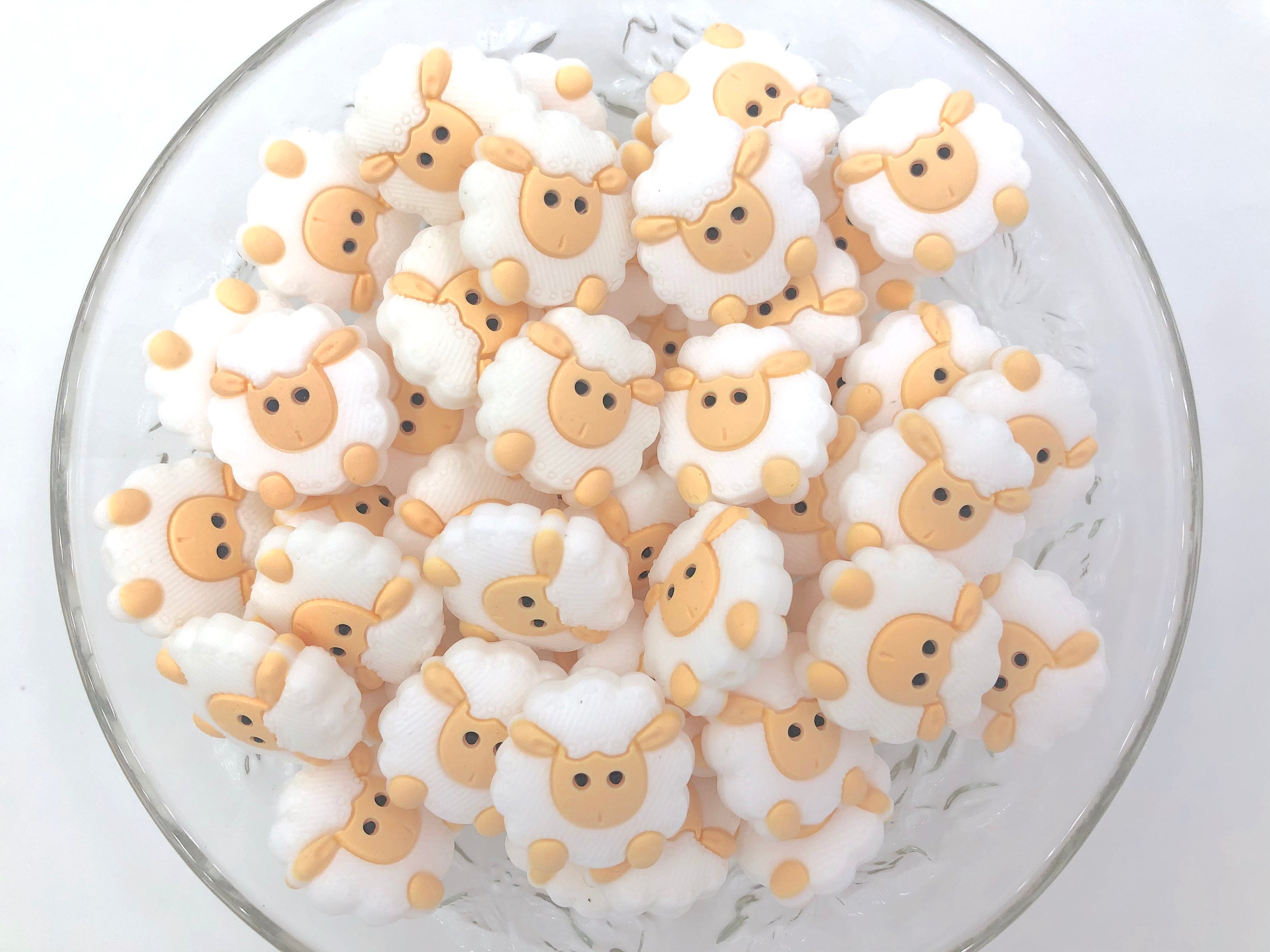 Sheep Silicone Focal Beads,  Sheep Shaped Silicone Beads Beads,  Silicone Beads,  Silicone Loose Beads, Wholesale Silicone