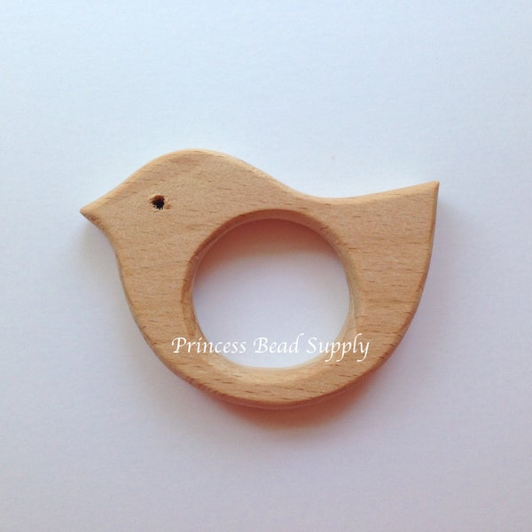 Bird Natural Wood Pendant, Natural Wooden Bird Pendant,  Natural Unfinished Wood Pendant, Natural Wooden Beads