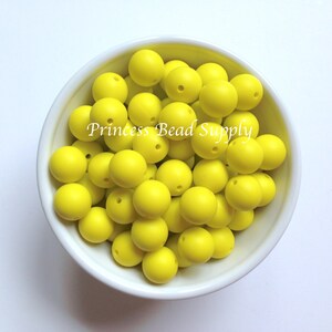 15mm Lemon Yellow Silicone Beads, Silicone Beads,  Silicone Beads Wholesale