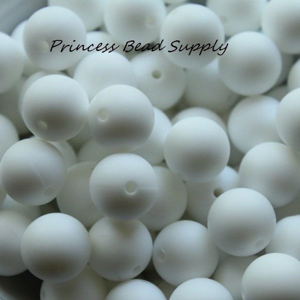 15mm White Silicone Beads, 15mm Silicone Beads, Silicone Beads,  Silicone Beads Wholesale, Silicone Loose Beads,