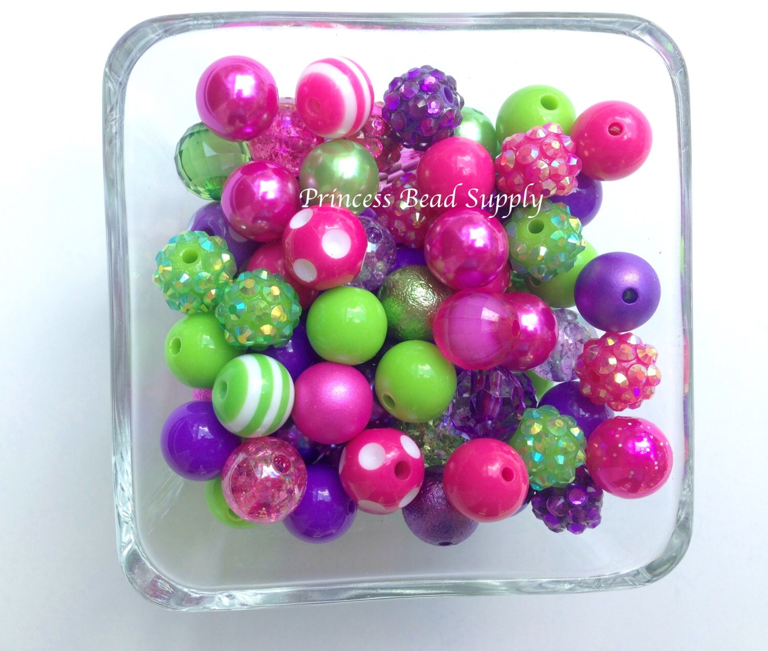 Polka Dot Glass Beads Mix Round Multi Beads for Bracelet Making Bulk 10 lbs