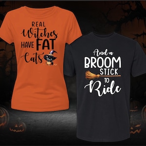 Matching Real Witch Halloween couples Shirts, halloween shirts women, cute funny halloween shirts