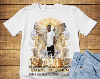 Custom Rest in Heaven Angel Memorial T-shirts and Hoodies, Funeral