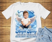 Custom Angel Baby Blue Lullaby, Children Memorial T-shirts and