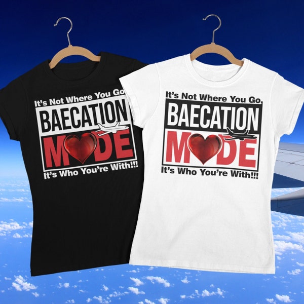 BaeCation Mode, Couple Baecation tshirts, matching Cruise vacation shirts, his and hers Bahamas tshirts, cute couple tshirts, matching shirt