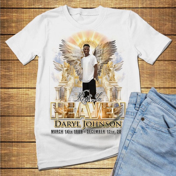 Custom Rest in Heaven Angel Memorial T-shirts and Hoodies, Funeral 