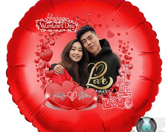 Globo San Valentín personalizado (Añade tu foto), globos san valentín, Regalo para ella, regalo para él