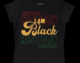I Am Black History SVG, Black History Month SVG, Afro Cut File, Juneteeth Svg, Black Woman, SVG Vector Clipart Silhouette Cricut Cut Cutting