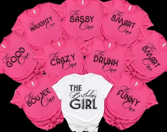 Matching Birthday Squad Shirts, Birthday Girl Shirt, Funny Birthday Crew Tees, Custom Birthday Party Shirts, Girls Trip Tees, Squad Outfits