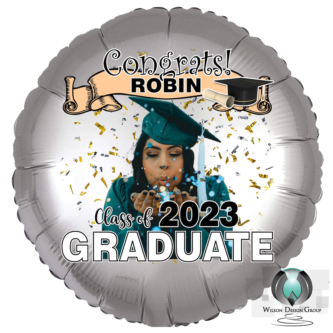 Personalized Graduation Balloons With Photo, Graduation Balloons