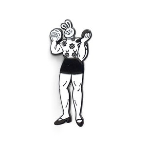 Makeup Bunny Enamel Pin