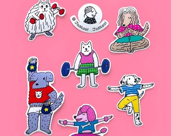 Let's Workout Sticker Set