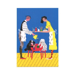 Hundecafe Postkarte