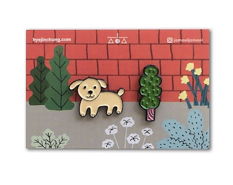 Puppy & Tree Pin Set