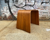 Mid century Fritz Hansen Bent Plywood Stool Danish beautiful design stool bench Denmark