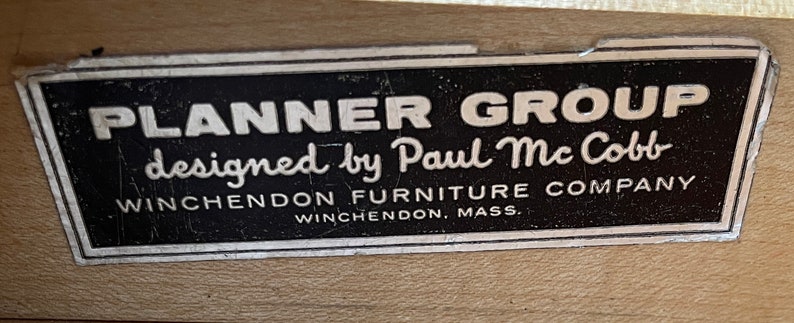 Vintage Paul Mccobb mid century modern writing desk maple 4 drawer planner group black lacquer image 7