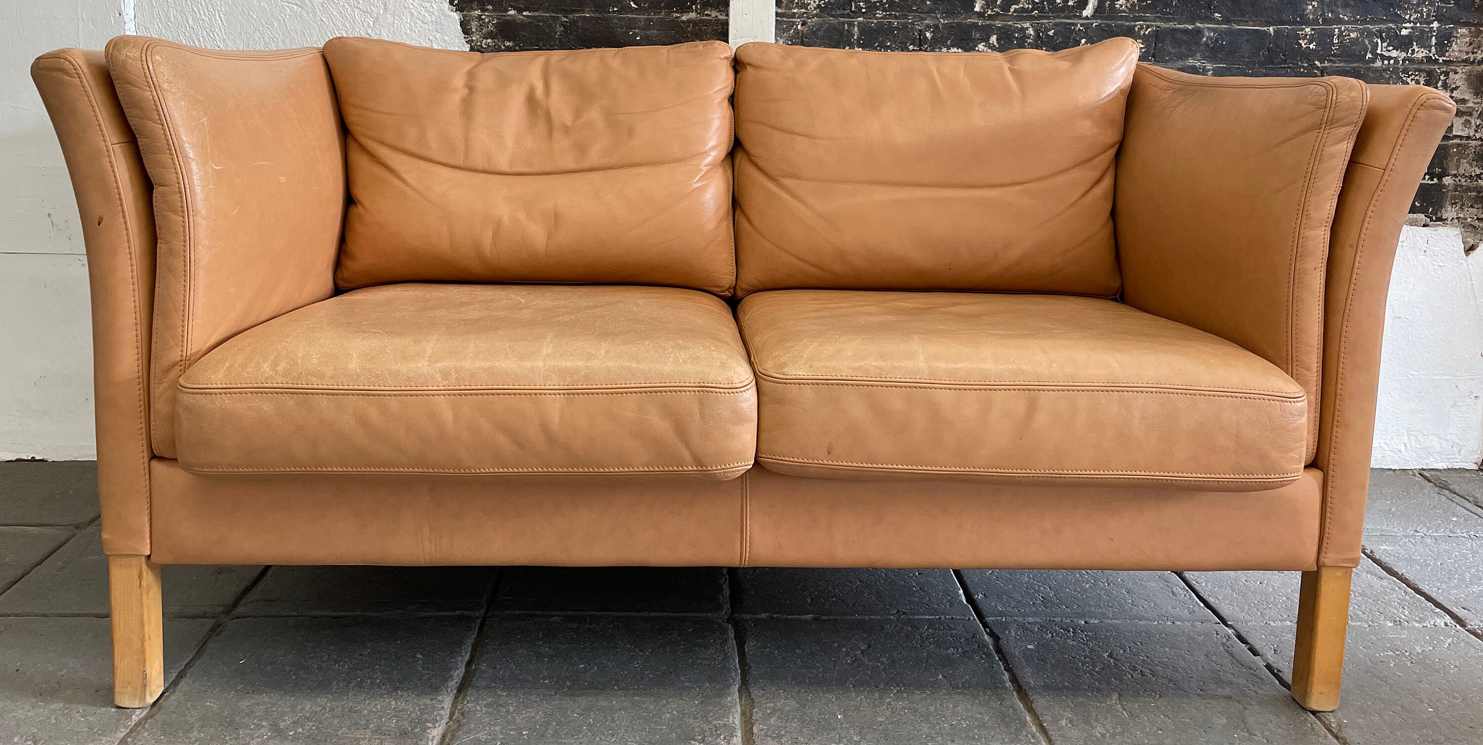 Mid Century Leather Sofa - Etsy