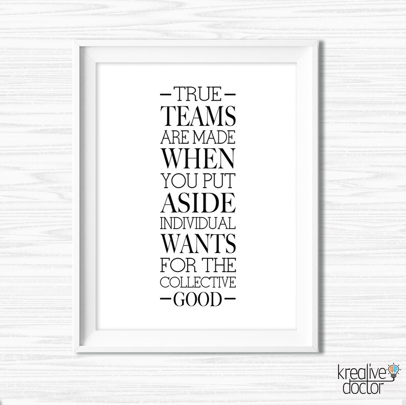 teamwork quotes printable office wall art leadership quote etsy